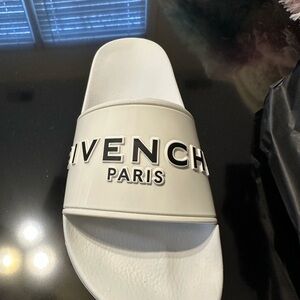 Givenchy White Slide Flats